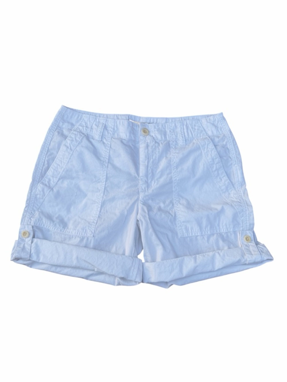 Ralph Lauren Women’s White Roll-Cuff Bermuda Shorts